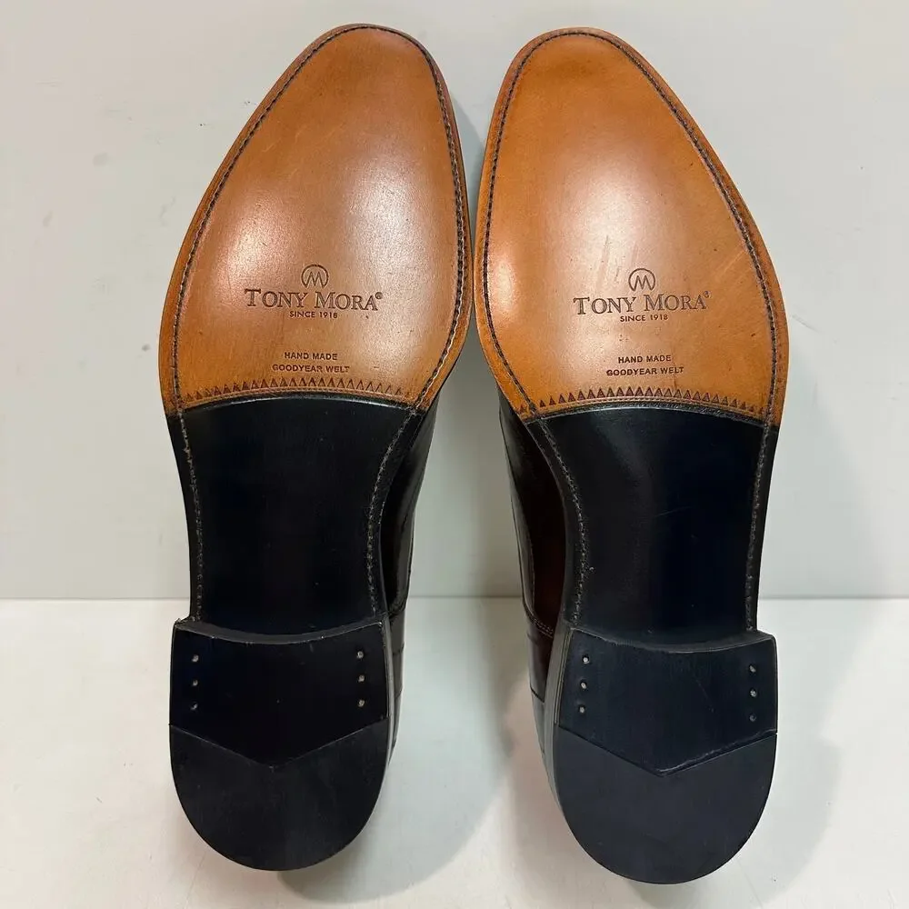 NWOT Tony Mora 1146 Asturias 381 Brown Oxfords Handmade in Spain EU 44 US 10.5 D